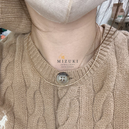 TACHIBANA｜18K金日系極細閃光鎖骨鏈｜Faceted Sparkle Chain Necklace