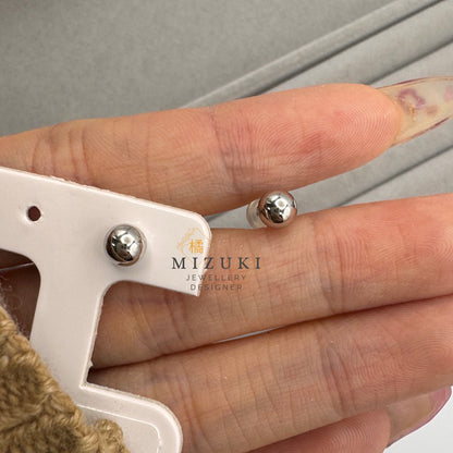TACHIBANA｜5mm 鉑金／18K金經典圓珠耳釘｜Classic Bead Stud Earrings