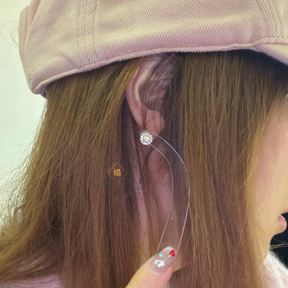 TACHIBANA｜18K玫瑰金摩根石光環鑽石耳釘｜Morganite Halo Diamond Stud Earrings