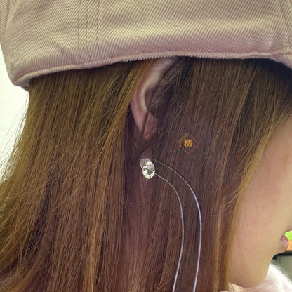 TACHIBANA｜18K玫瑰金2.0ct橢圓形摩根石耳釘｜Oval Morganite Stud Earrings