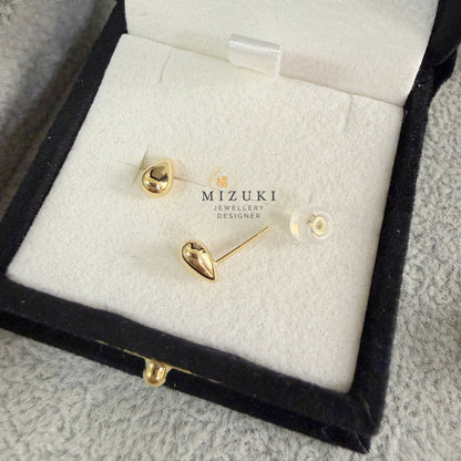 TACHIBANA｜極簡水滴耳釘｜18K金／PT900｜Minimal Teardrop Stud Earrings