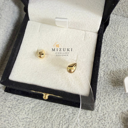 TACHIBANA｜極簡水滴耳釘｜18K金／PT900｜Minimal Teardrop Stud Earrings