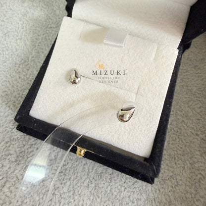 TACHIBANA｜極簡水滴耳釘｜18K金／PT900｜Minimal Teardrop Stud Earrings