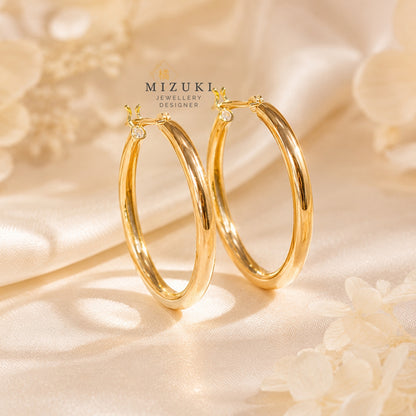 TACHIBANA｜18K 黃金經典圈圈耳環｜Double Hoop Gold Earrings