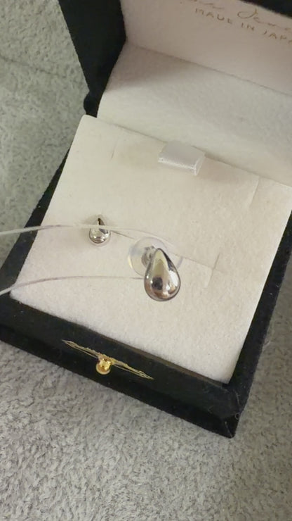 TACHIBANA｜極簡水滴耳釘｜18K金／PT900｜Minimal Teardrop Stud Earrings