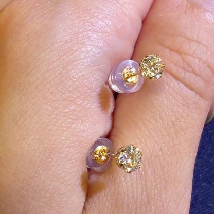 TACHIBANA｜18K 黃金 0.50ct 花朵群鑲天然鑽石耳釘｜Cluster Diamond Stud Earrings