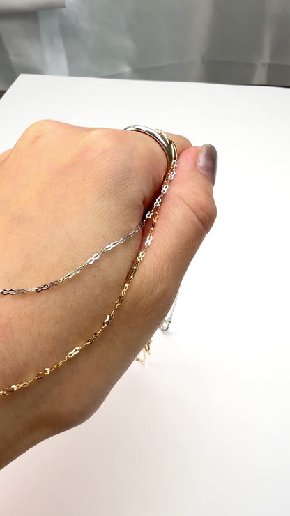 TACHIBANA｜18K 黃金・PT850 鉑金永恆之鏈項鍊｜Infinity Link Necklace