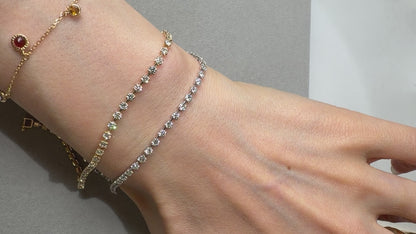 TACHIBANA｜2.0ct 鑽石 Tennis 手鍊｜Diamond Tennis Bracelet｜K18 / PT 鉑金