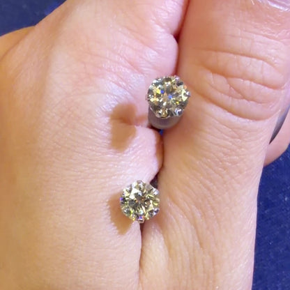 TACHIBANA｜PT950 鉑金 1.00ct 天然鑽石耳環｜經典鑽石耳釘 Fine Jewelry