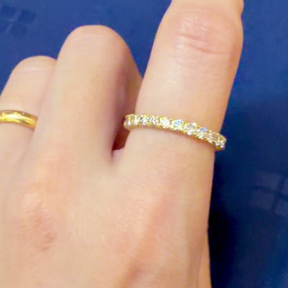 TACHIBANA｜18K 黃金 1.00ct 全圈天然鑽石戒指｜Diamond Eternity Band Ring