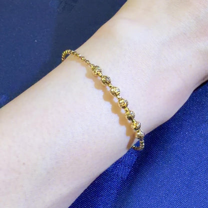 TACHIBANA｜18K 黃金切割金珠手環｜Faceted Gold Bead Bracelet