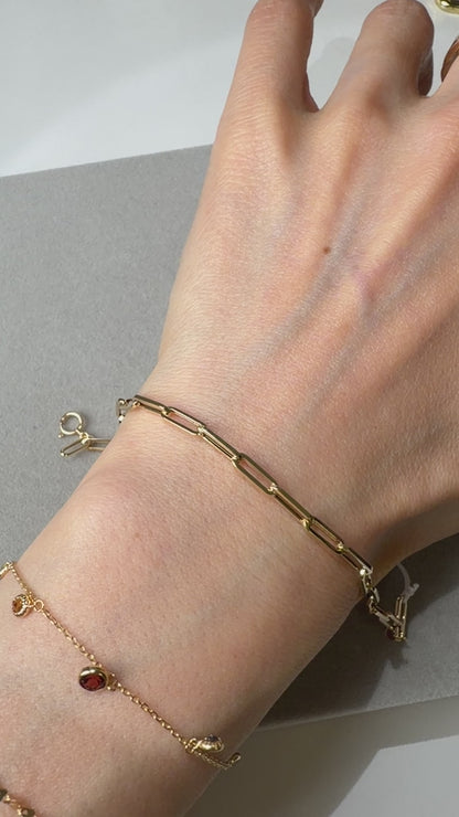 TACHIBANA｜18K 金紙夾鏈手鍊｜Paperclip Chain Bracelet