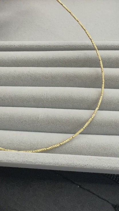 TACHIBANA｜18K金日系極細閃光鎖骨鏈｜Faceted Sparkle Chain Necklace