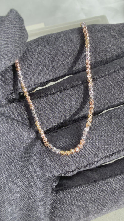 TACHIBANA｜18K 三色珠鍊項鍊｜黃金・鉑金・玫瑰金｜Fine Jewelry