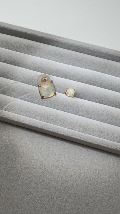 TACHIBANA｜10K蛋白石耳釘｜10K Opal Stud Earrings｜Natural Opal