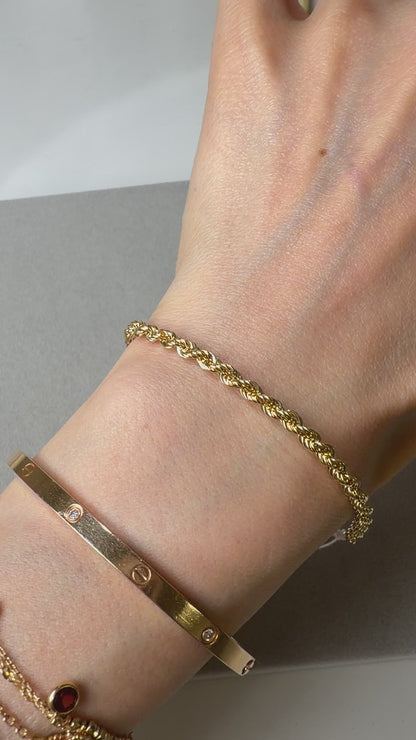 TACHIBANA｜18K 金繩索鏈手鍊｜Rope Chain Bracelet