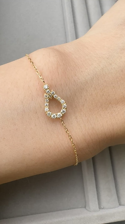 TACHIBANA｜18K 金鑽石 Halo 手鍊｜Diamond Halo Bracelet